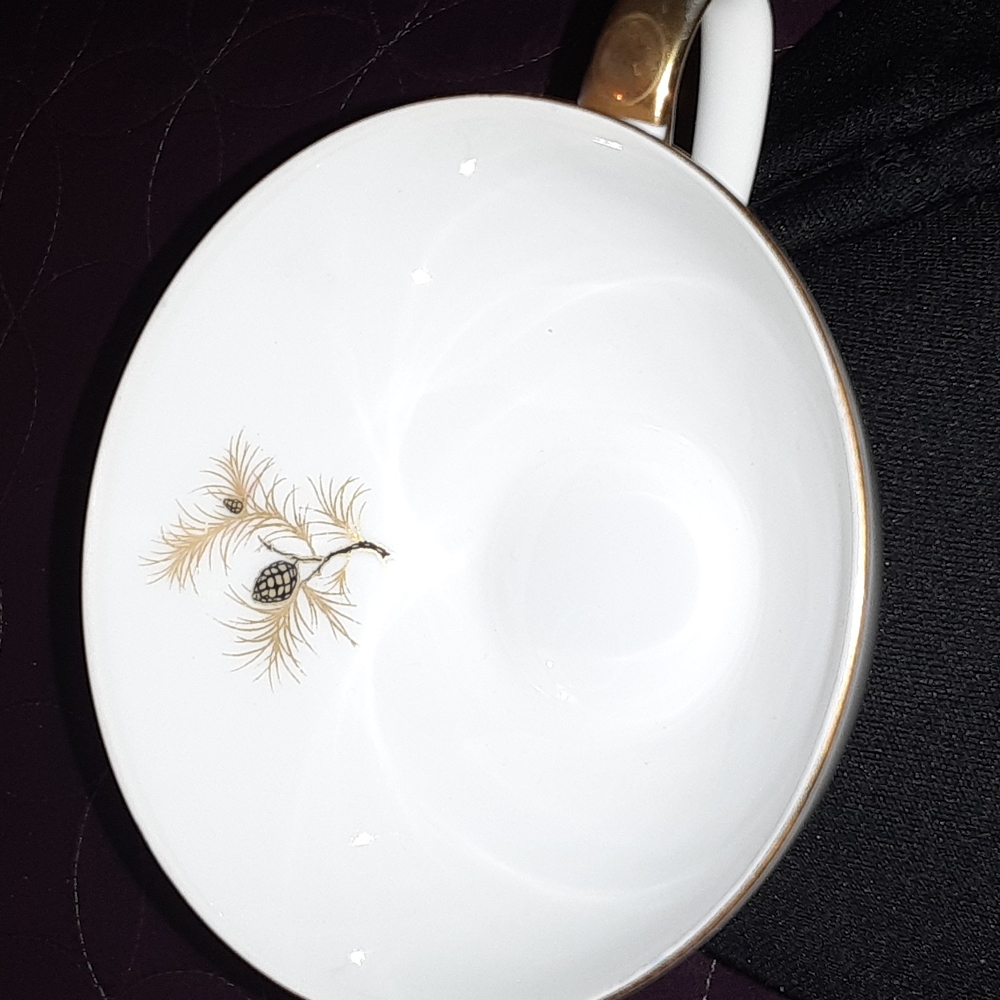 ACI fine china cup from Japan golden pine 8035